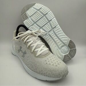 Women’s Under Armour White Gray Knit Impulse Running Athletic Shoes Size 9.5‎